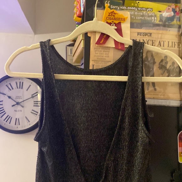 SM 6, stretchy and skin tight dress dark gray&purple  colored mini skirt! - Picture 1 of 7